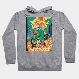 Ghost Rider of the 90s Apocalypse neon nostalgia Hoodie